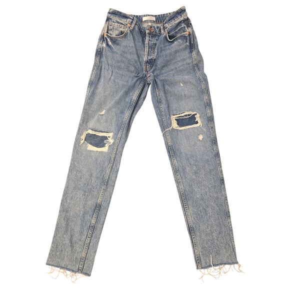 Anine Bing Betty Denim Jeans Straight Leg Vintage Blue Women’s 27 - Picture 2 of 8